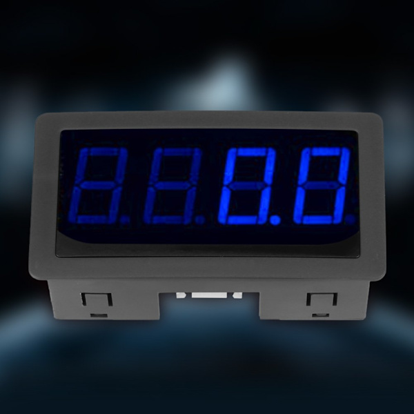 4 Digit LED Display Tacho RPM Hastighedsmåler Panel Induktiv Hall Effekt Sensor NPN Nærhedsafbryder Rød/Blå(Blå)