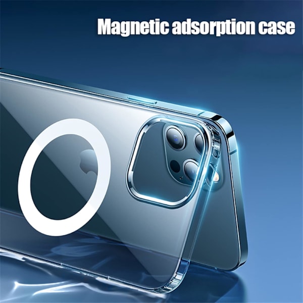 Klar iPhone 12 Pro Max Magnetisk Case Kompatibel med MagSafe Opladning Ultra Tynd Støddæmpning PC + Silikonramme Beskyttendeu2026 Clear For iphone 12 Pro Max