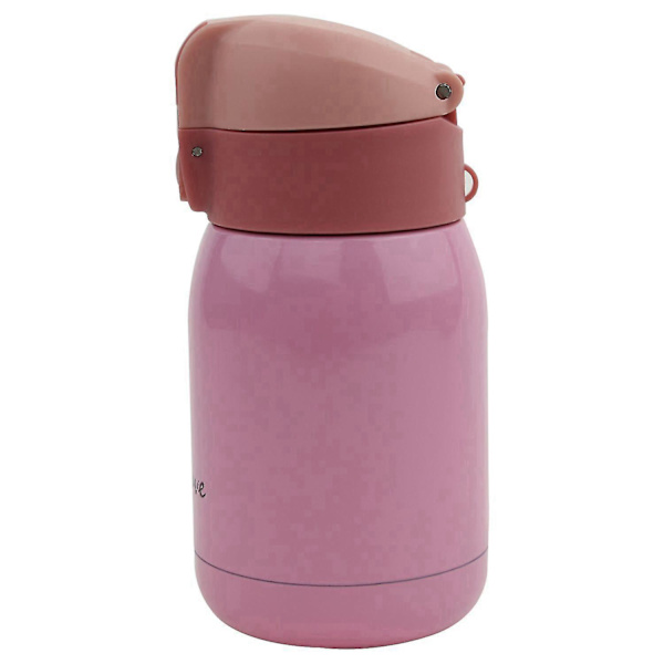 2 stk. Mini Rustfrit Stål Big Belly Flaske (Lyseblå/Pink) 200ml