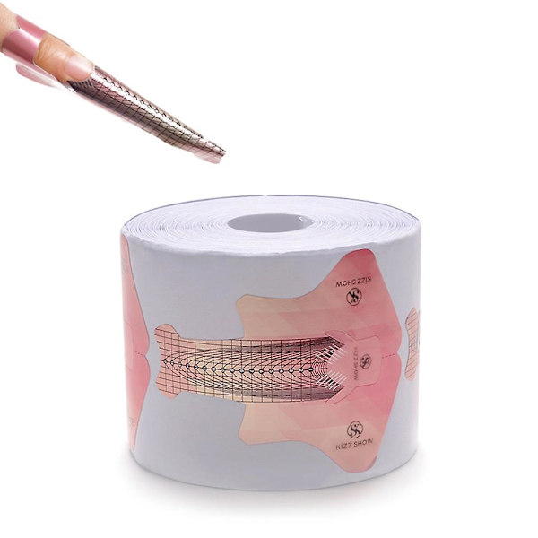 Negleforlængelse UV Gel Polish Fransk Builder Stencils Guide Papir Til Manicure 100 stk