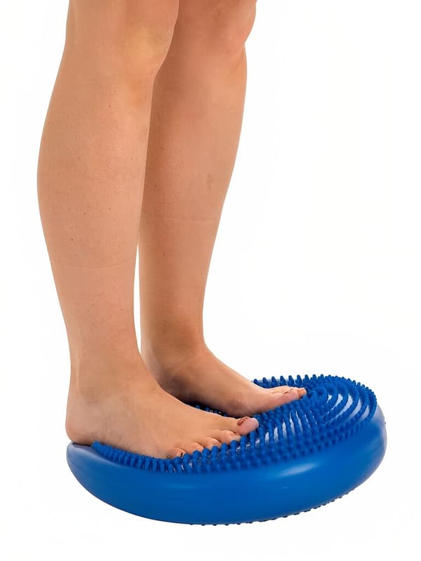 Uppblåsbar Vicka Vobbla Kudde - Sensorisk Utrustning för Autism, 35cm Diameter - Balanskudde för Barn med ADHD, Pump INGÅR EJ (Blå)