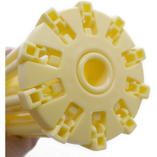1 stk sammenleggbart pastatørkestativ - pastatørkestativ med 10 bars tørkestativ - kompakt, lett å lagre, hurtigoppsett (gul)