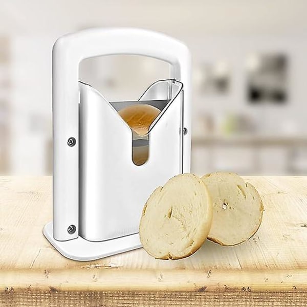 Bagel Slicer Bagel Cutter Stainless Steel White Perfect Bagel Slicer