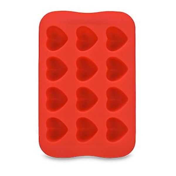 Hætte Silicone Frysningsform Bar Pudding Gele Chokolade Maker Form 3 stk, rød