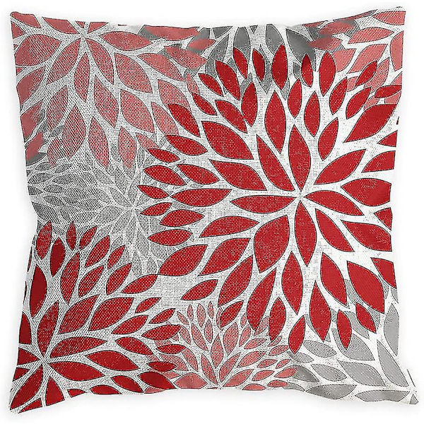 Blå Putetrekk 18x18 Sett Med 4 Grå Dekorative Putetrefk For Sofa Moderne Daisy Puter Trekk For Stue Pute Seng Utendørs Marineblå