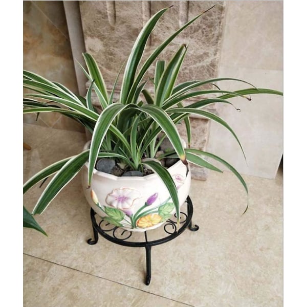 9\" Rustfri Smijern Potteplante Stativ Sort