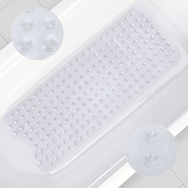 Halksäker Badmatta. Duschmatta Med 100+ Sugkoppar. BPA-fri Badmatta. Mögelresistent Present