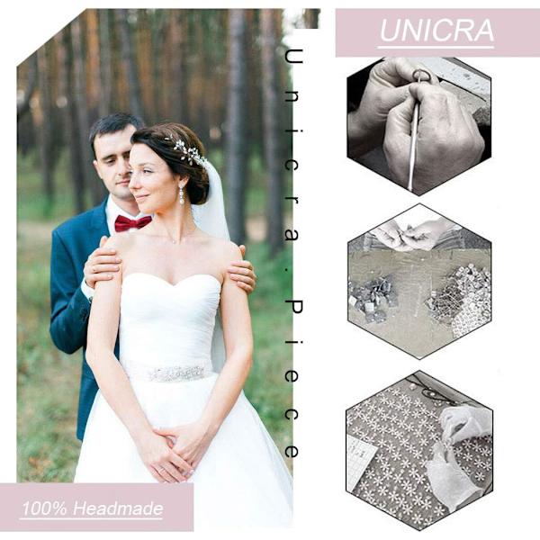 Brudkrona med Kristaller, Blommor och Löv - Hårprydnad för Bröllop, Kvinnor och Flickor (Silver) 1 Count (Pack of 1) 1 Count (Pack of 1)