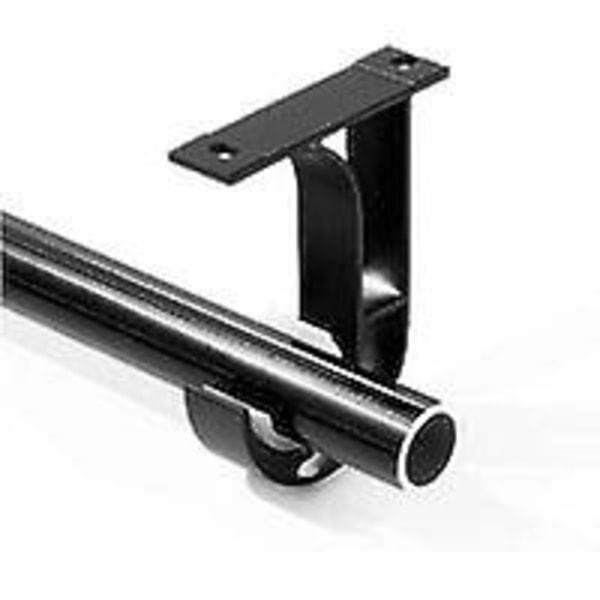 2pcs Curtain Rod Bracket Ceiling Mount Brackets Zinc Alloy Wardrobe Rod Bracket For Bedroom Living Room With Screws Expansion Pipes (black)