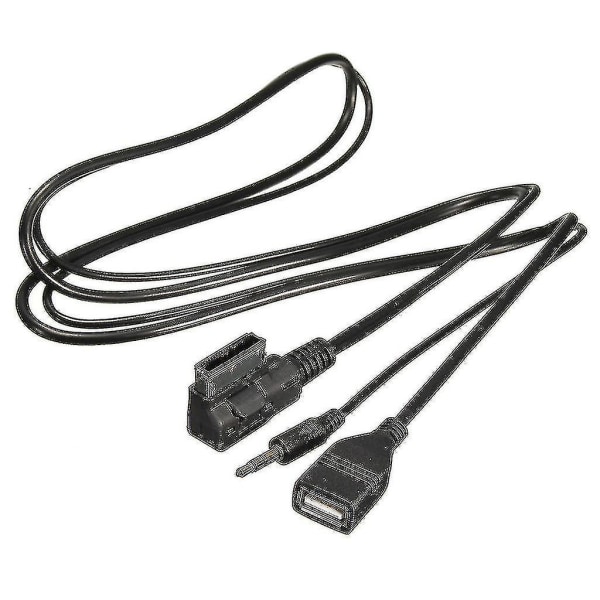 3,5 mm Aux lydkabel Musikk Mdi Ami Mmi Interface Usb Lader Adapter For A6l A8l Q7 A3 A4l A5 A1 S5 Q5 Med Ami Interface