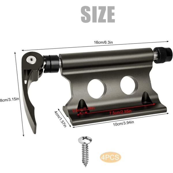 Cykelgaffelmontering med quick release, aluminiumslegering, cykelforgaffelholder til lastbilanhænger