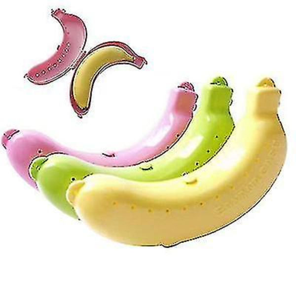 Bananbeskytter Etui Udendørs Frokost Frugtboks Støtte De Rangement Bananbeskytter 3stk Multifarvet