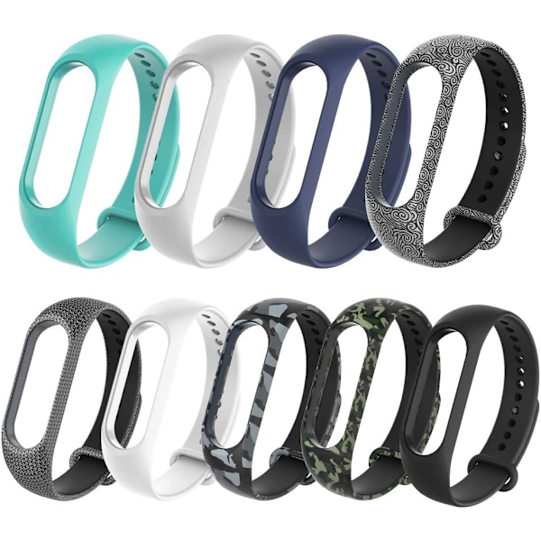 2 kpl Silikoniranneke Yhteensopiva Xiaomi Mi Band 3/4 kanssa, Säädettävä Värikäs Vaihtoranneke Pehmeä Urheilukellon Ranneke Korvaava Xiao:lle black / grey