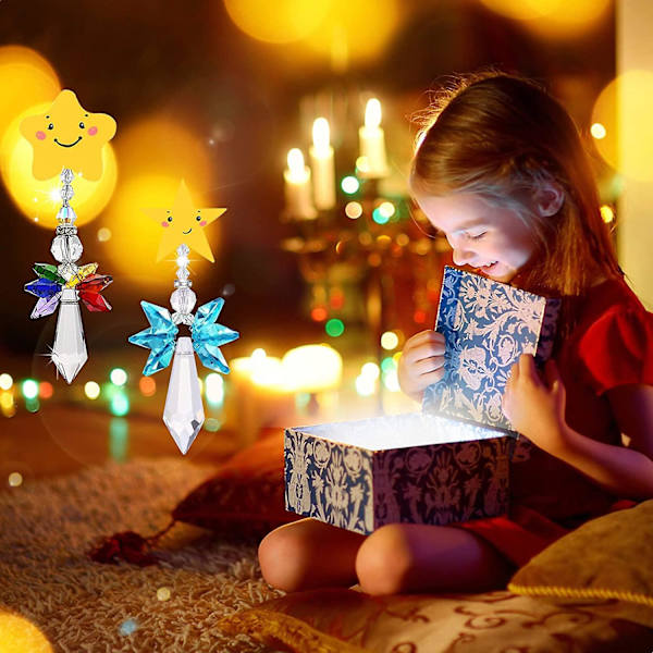 Färgglada Hängande Kristalldekorationer för Sovrum, Kök (2 st, Färgglada)