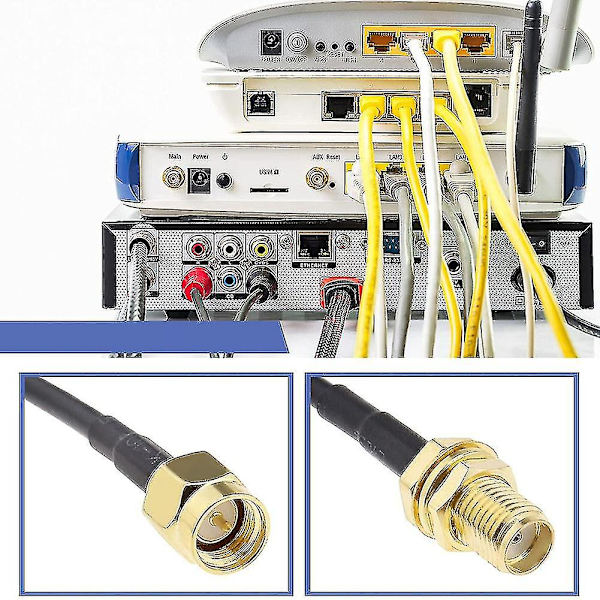 2 st 3 meter Sma-antennkabel Rg174 antennförlängningskoaxialkabel