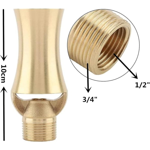 Mässing Ice Tower Damm Vattenfall Ceder Vattenfontän Spraymunstycke Justerbart huvud Bassäng Format Cedar Flow Sprinkler Head (1/2'' 3/4'')