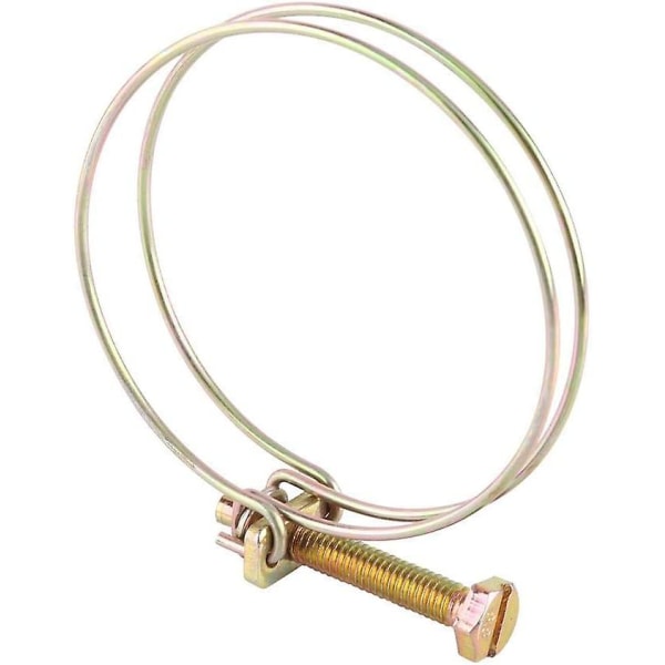 10 st Dubbla Slangklämmor Justerbara Slangklämmor Slangklämmor Vattenrörsklämma Rostfritt Stål Clip Klämma (57mm52-57))