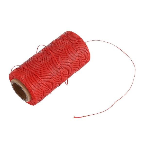 2st 260m 150d 1mm lädersömnad vaxad vaxtråd Handnålssnöre Craft Diy - Mörkblå & Röd