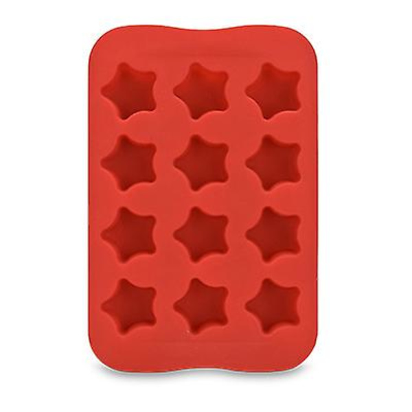 Hætte Silicone Frysningsform Bar Pudding Gele Chokolade Maker Form 3 stk, rød