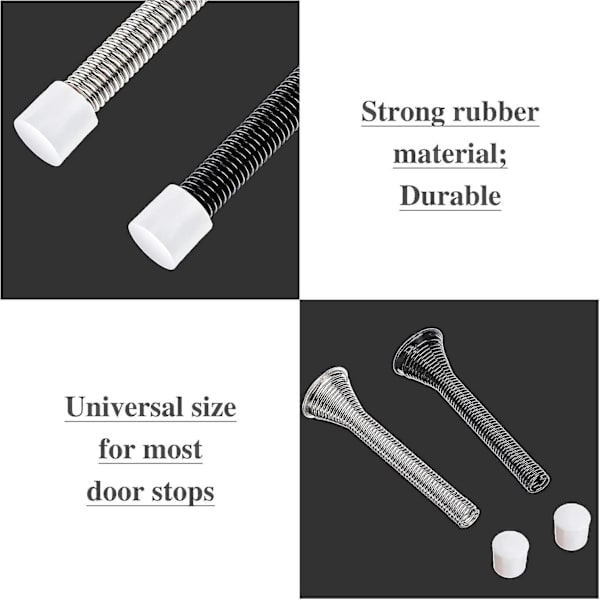 Dørstopp Bumper Tips 0,39 Tommer Dør Gummi Stopp Bumper Utskifting Stopper Tips Hetter For Dør Og Veggbeskyttelse, Hvit (40 Stykker)