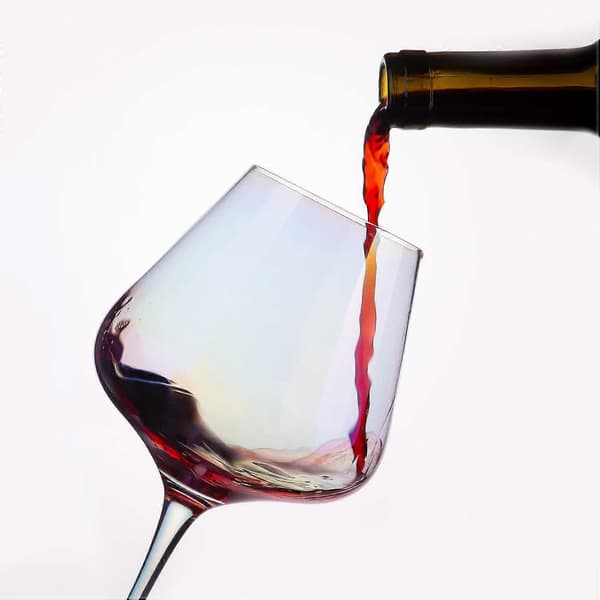 2-pak iriserende krystalglas 680 ml med stilk til vinsmagning, elegant drikkevare, holdbart glasmateriale