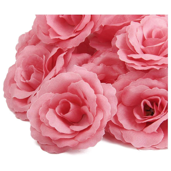 60 st konstgjorda blomhuvuden Corolla DIY bröllopsdekoration Diameter 65 mm - Rosa