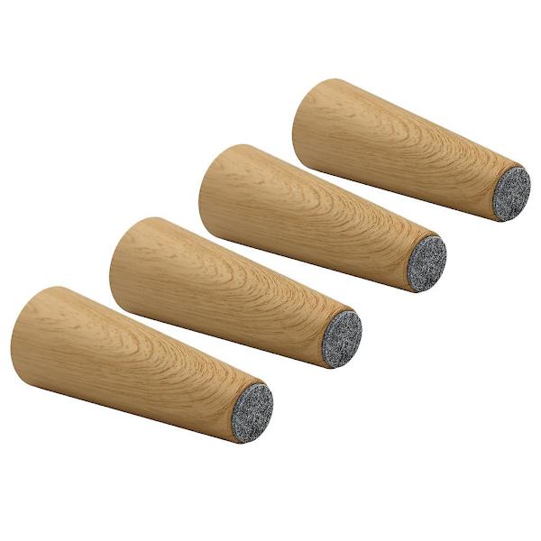 4 stk. Runde Solide Træ Sofa Ben Udskiftning Sofa Couch Ben Bord Skab Møbler Fødder