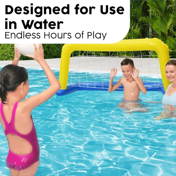 Vattenpolo-Simset | Uppblåsbara Poolspel, Pool Leksak, Uppblåsbar Lek för Barn och Vuxna Inflatable Water Polo Game