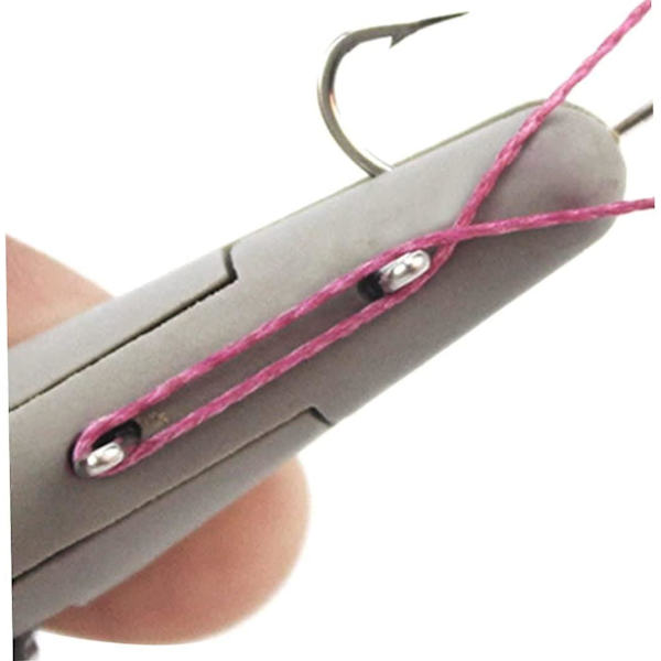 Fiske Linje Knäppverktyg Manuell Fiske Tråd Haken Bindande Verktyg Fiske Tillbehör (2 st, Grå)