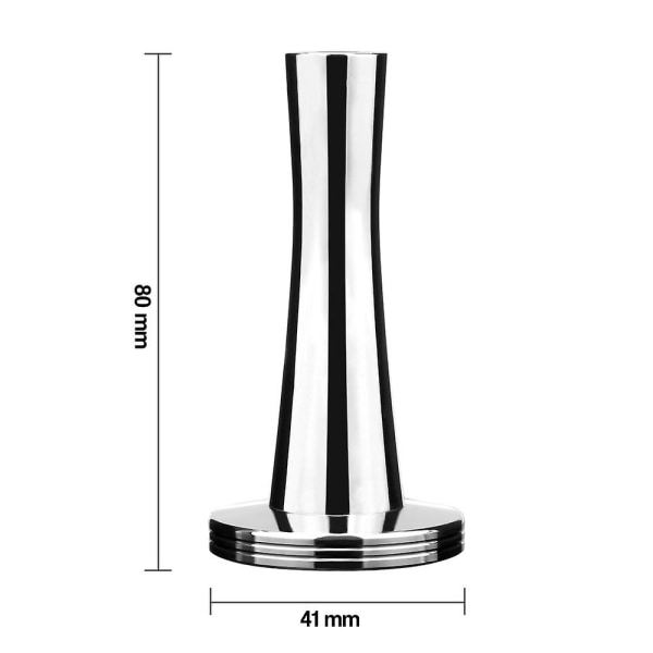 Ruostumattomasta teräksestä valmistettu kahvin tamppauspohja kahvipapujen painamiseen (1 kpl, hopea)