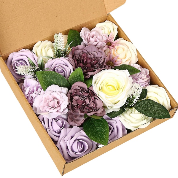 1 Eske Vakre Realistiske Kunstige Blomster Faux Silke Blomst Levende Fin Tekstur Simulering Rose Bryllupstilbehør