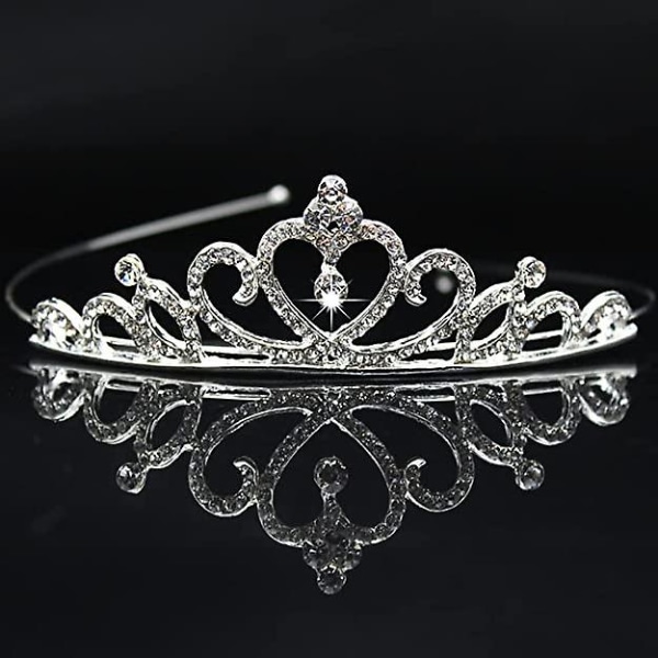 1 st bröllopskrona för brud - Rhinestone Princess Tiara för kvinnor - Drottningkrona - Handgjord bröllopskrona - Hårtillbehör - Tiarakrona