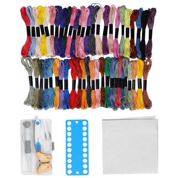 Broderisett Poking Korssting Punch Needles Patch Threader DIY Håndverksverktøy