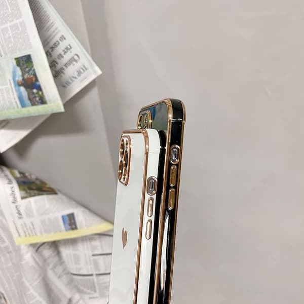 Kompatibel med iPhone 12 Pro Max-deksel, luksuriøs plating kjærlighet