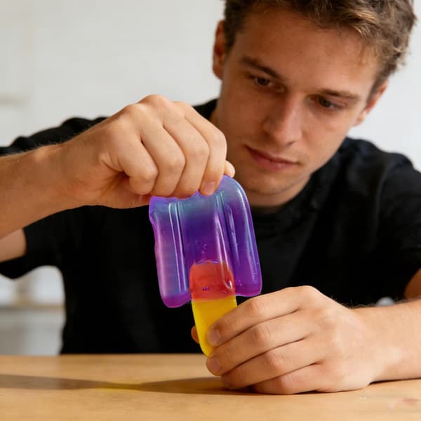 Iskrem Squishy Klemmeleke, Myk Sakte Rebound Sensorisk Leke, Angst Stresslindrende Håndleke, Søt Festgave og Bursdagsgave til A gradient purple