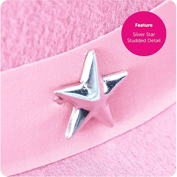 Cowboy-hatut - Hat Star Studded Cowboy Hat Cowgirl-hatut Villi länsi naamiaisasuste Pink Pack of 1