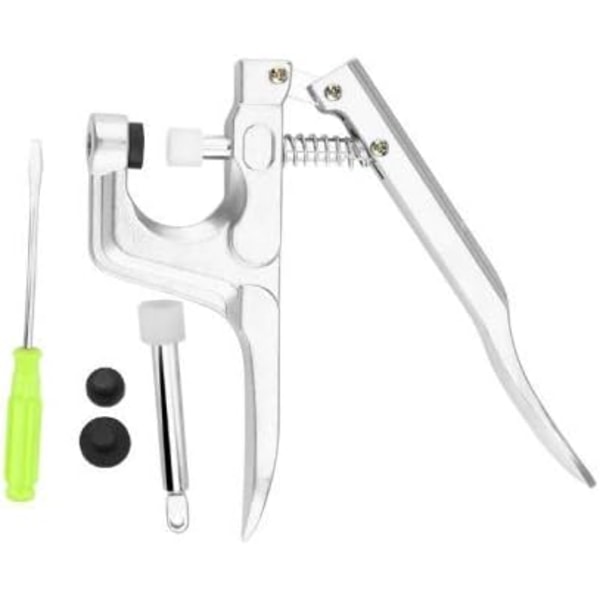 Knapptång med tryckknappar, knapptång i metall för kläder, handhållen tång, för tryckknappar utan sömnad, fästverktyg, stans, hem och professionell Silver, Yellow