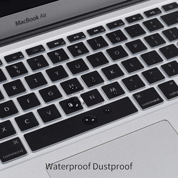 Macbook Air 13 tum tangentbordsskydd för 2012-2017 Macbook Air 13 tum A1369 A1466 & Macbook Pro 13 tum, 15 tum (med eller utan Retina-skärm, 2015 O
