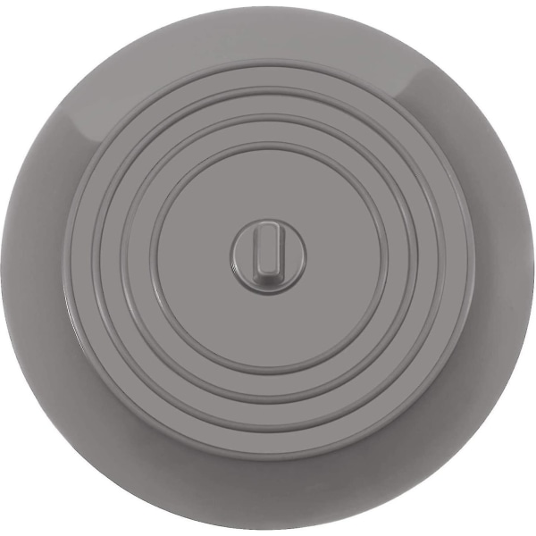 Badeplugger Silikon servantstopper Kjøkkenvaskstopper 15,3 cm diameter for kjøkken, bad og vaskerom Universal avløpstopper (1 stk, grå) Hy