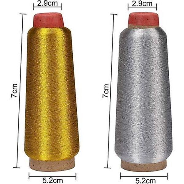 2 st Polyester sytråd symaskinstråd broderitråd för hand- och maskinsömnad 5000 meter