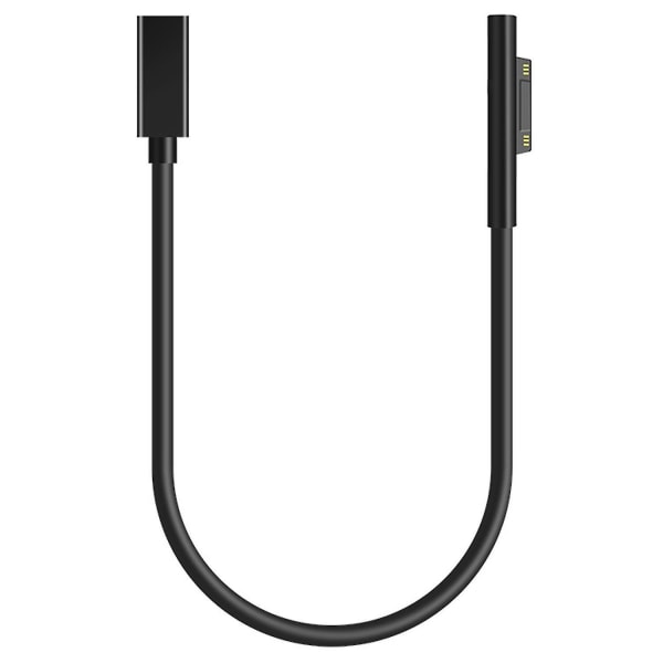 USB Type C Pd 15v Converter Laddningskabel för Surface Pro 7/6/5/4/3/go/ Laptop 1/2