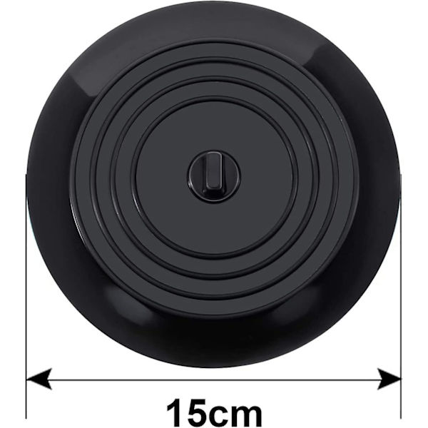 Avloppsplugg, Silikon Badkarsplugg, Köksbänksplugg, För Kök, Badrum Och Tvättrum, För Att Förhindra Läckage (Svart)