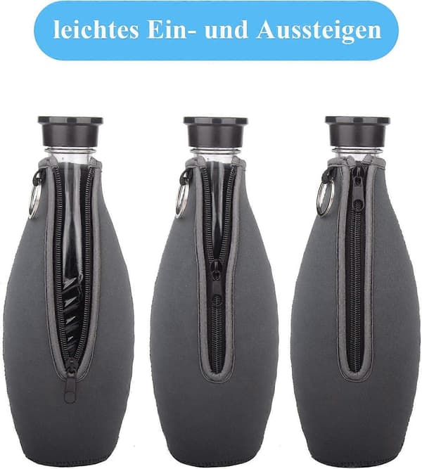Flaskskydd Neoprenfodral 2-pack för 1L SodaStream-flaskor Enkel att bära och skydda