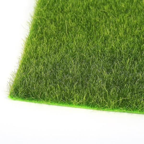 Kunstgræsmåtte Syntetisk falsk græsmåtte Græsplæne Plæne Have Mikro Landskab Ornament Home Decor Pet Pad Realistisk Tyk Falsk Udendørs (1 stk, Grøn)