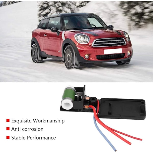 Radiatorfläktmotstånd, 17117541092R Bilmotor Kylare Fläktar Värmeelement Motor Resistorer Kompatibel med Mini Cooper R50 R52 R53 03-08