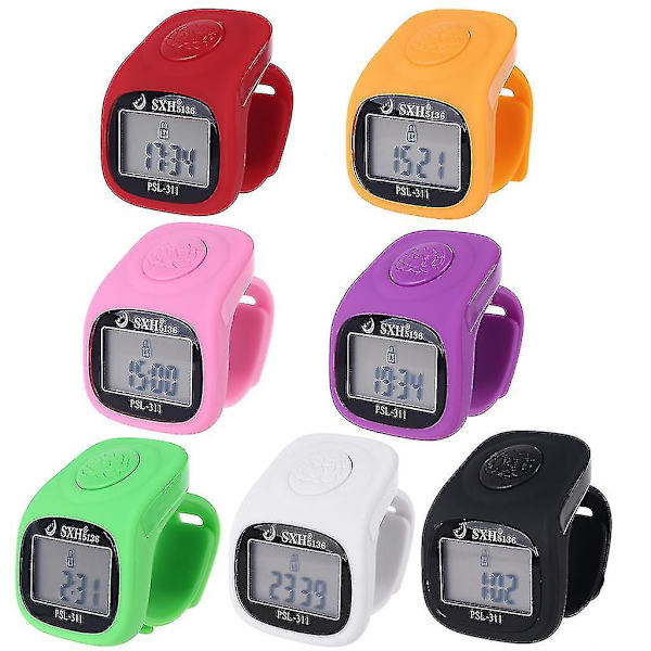 Led Finger Tally Counter Digital Elektronisk Tasbeeh Counter Håndholdt Clicker Rød