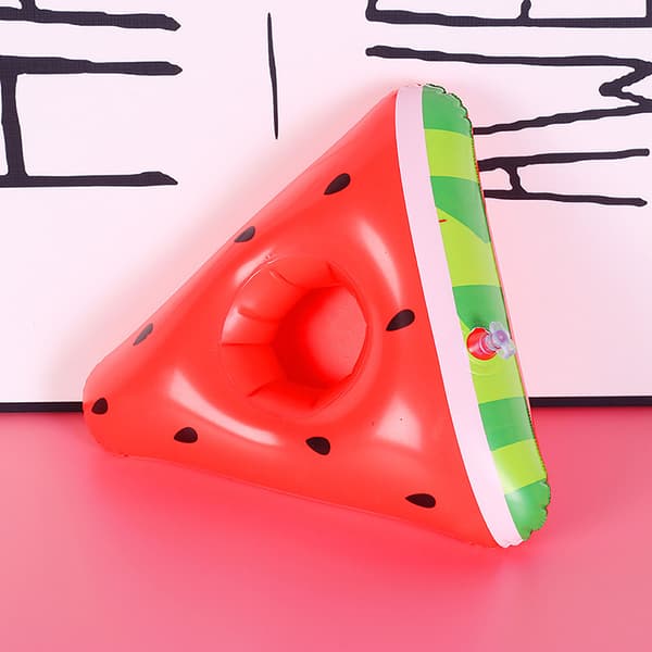 Uppblåsbar dryckeshållare för pool, vattenmelonpizzaformade flytleksaker för barn