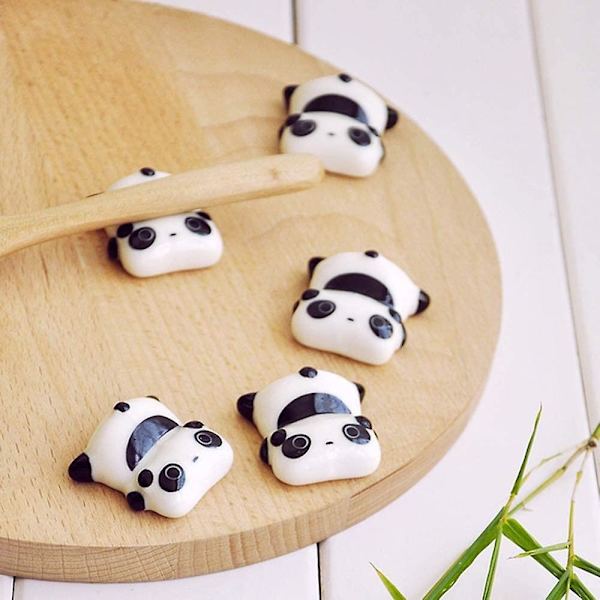 2 stk. Japansk Stil Spisepindeholder, Panda Form Spisepindeholder, Keramik Porcelæn Bordtøj Daglige Nødvendigheder
