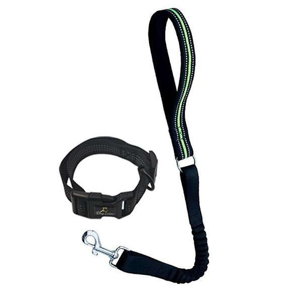 Hundesett med halsbånd og bånd, nylonhalsbånd og bånd for hund Klassisk ensfarget