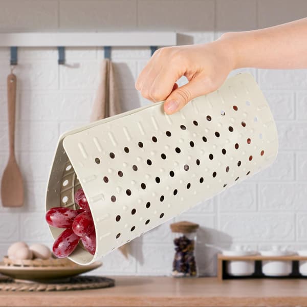 Diskmatta för diskho, 30,5 cm x 25,5 cm, avrinningsmatta, diskhoskydd, 2-pack, krämvit.